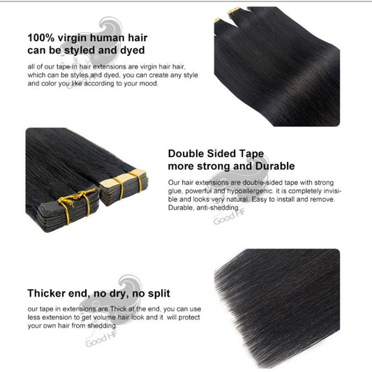 Seamless Body Wave Tape-Ins | 100g Flat-Lay Extensions