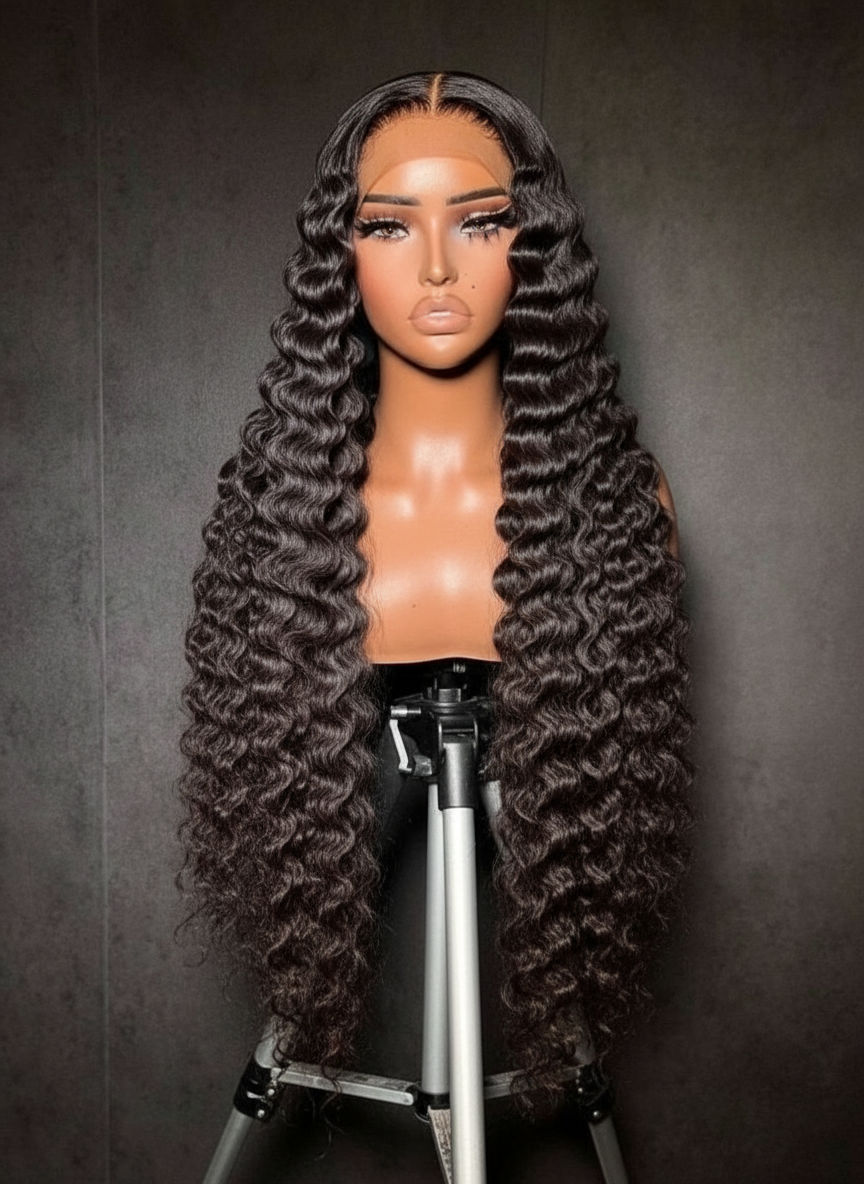 (NEW) Italian-Curly Virgin Hair HD  Wig