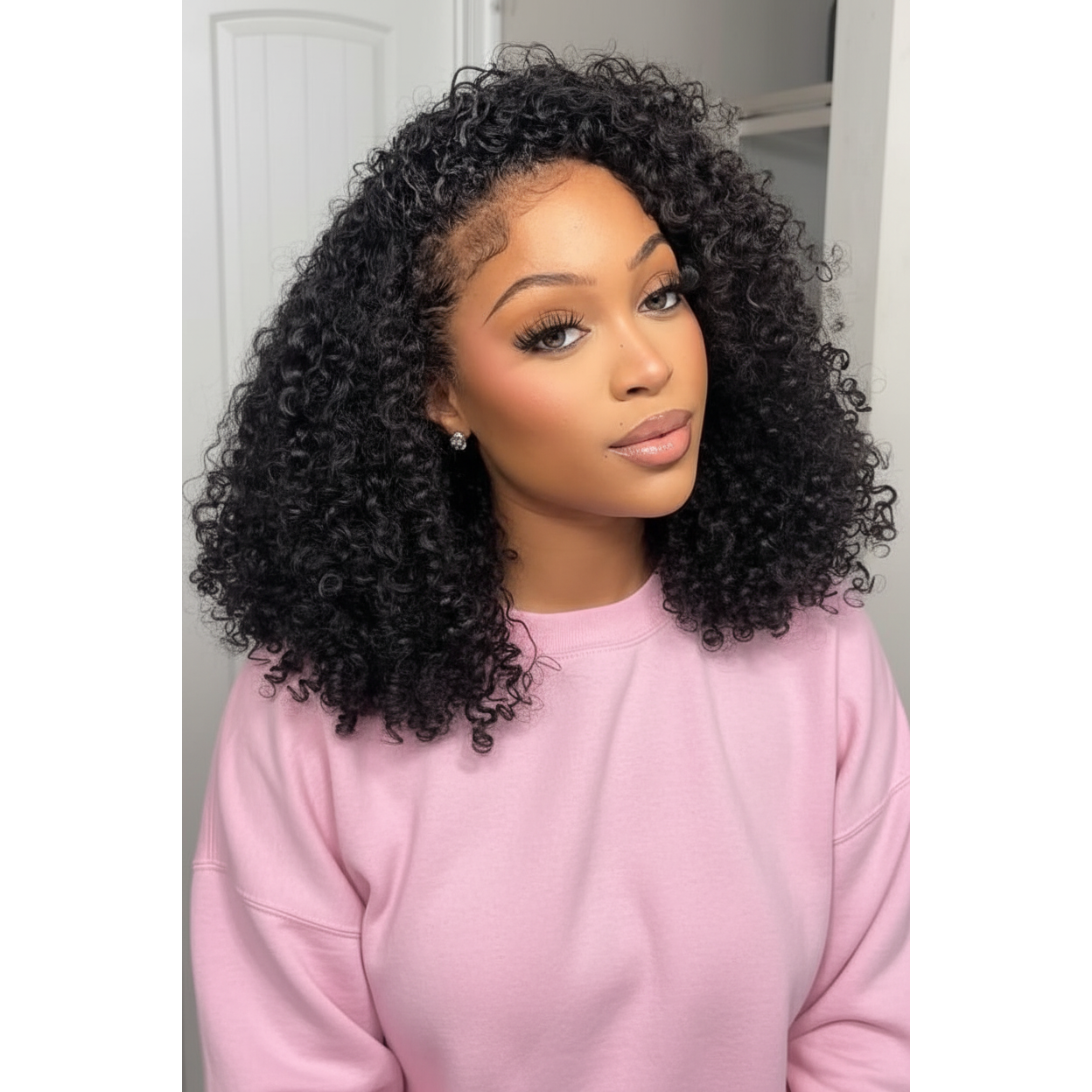 Raw Cambodian Curly Half Wig Ready‑To‑Wear