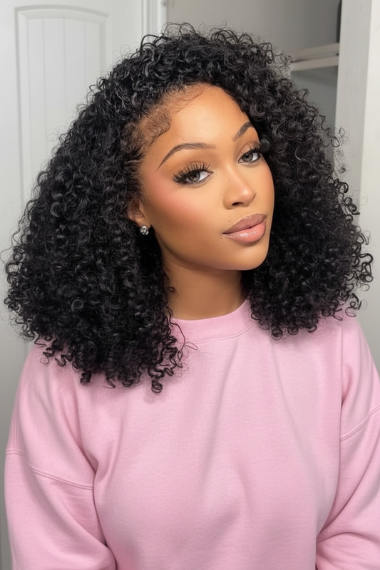 Cambodian Curly Half Wig – Ready To Wear- Seamless Blend