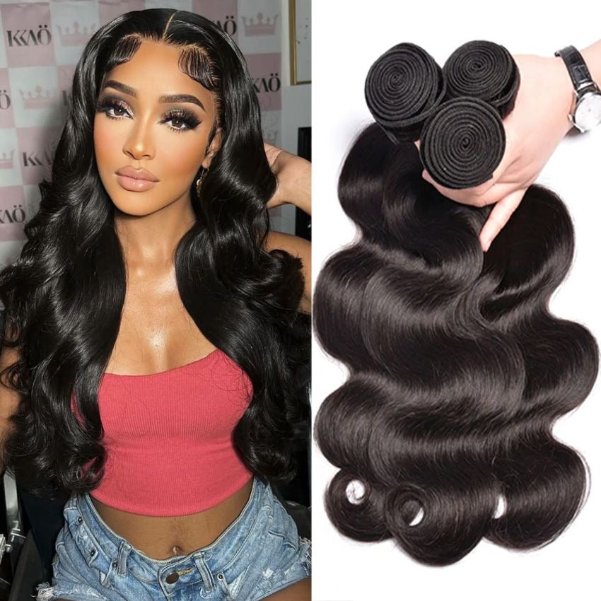 Body Wave 3-Bundle Deal—Miinks Brazilian Body wave.